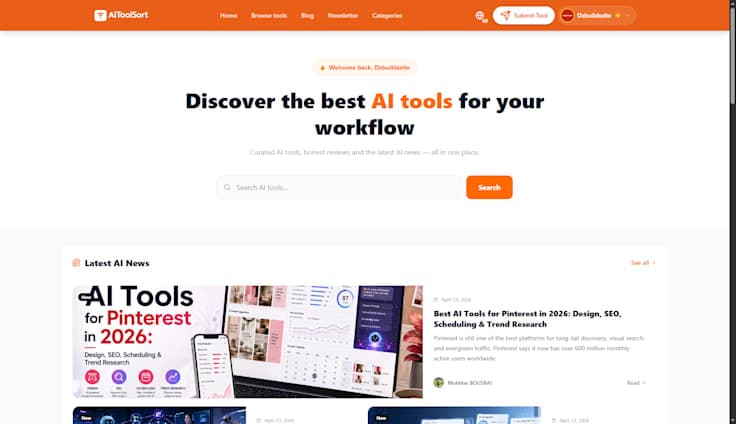 AI Directory website designed and built by XWHY Studio