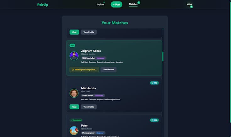 Networking App website designed and built by XWHY Studio
